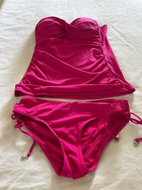Anne Cole Fuchsia Pink Tankini Swim Set